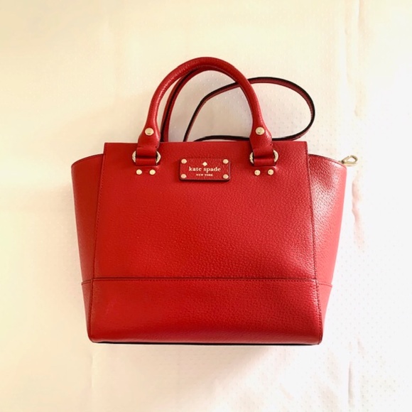 KATE SPADE WELLESLEY SMALL CAMRYN LEATHER SATCHEL - Picture 5 of 12